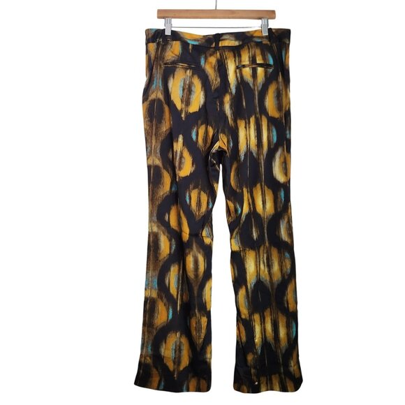 Ba&Sh Sama Floaty Wide Leg Patterned Trousers Brown Womens's Size US10 (42) - Picture 2 of 13